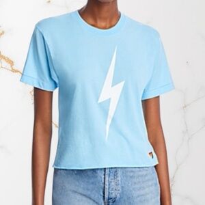 Aviator Nation Bolt Boyfriend Tee in Sky.